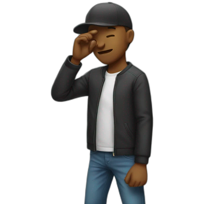 man who dab emoji