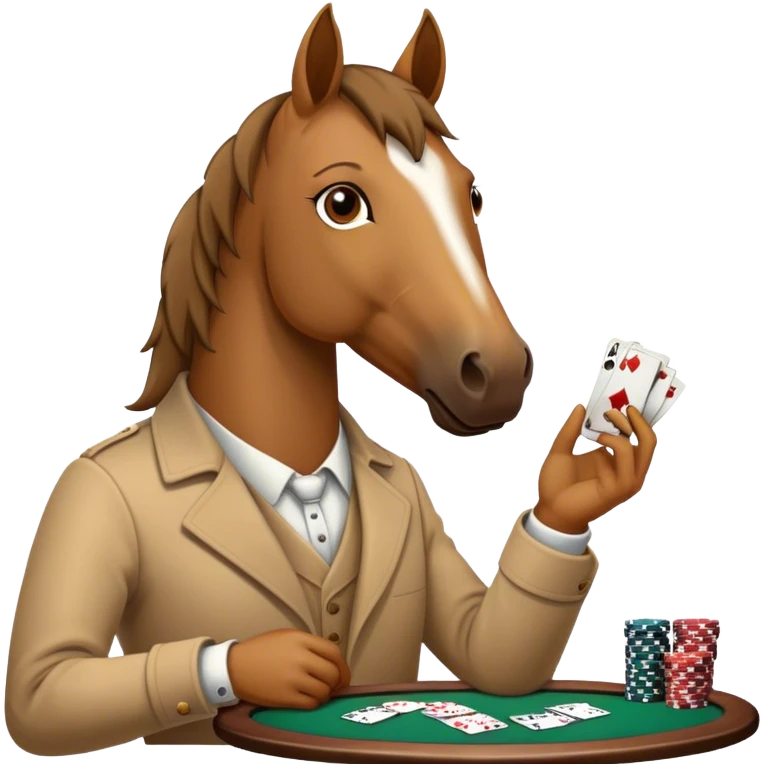 horse playing poker emoji