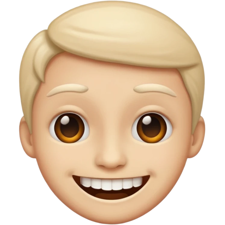 Weird smile emoji