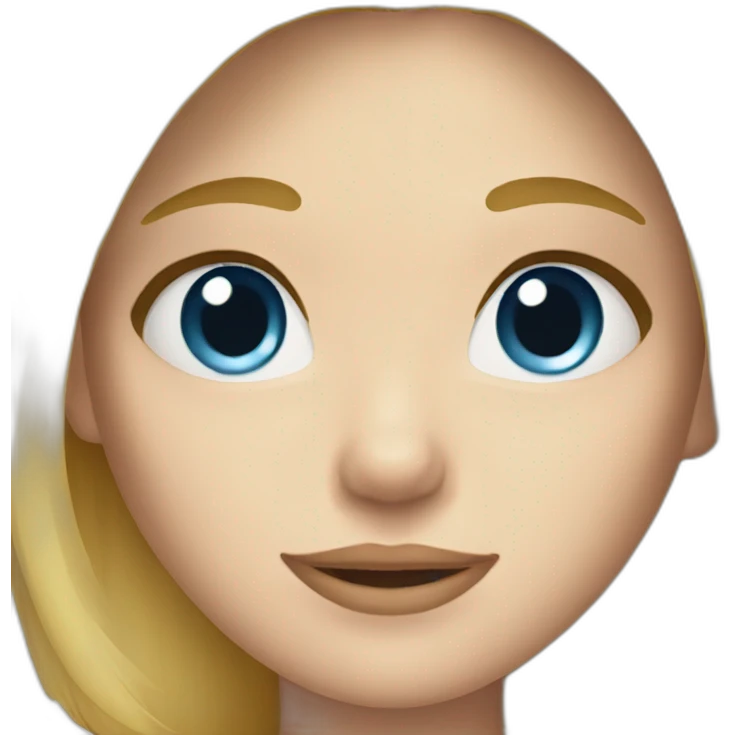 Girl with blond hair and blue eyes emoji
