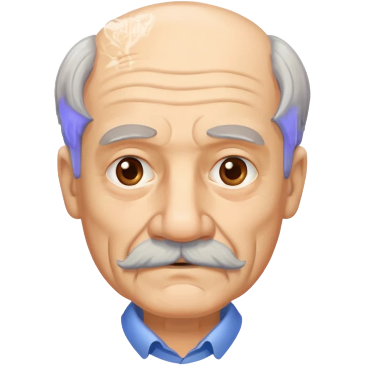 old mustache man,Big mustache.
negative: Dont use same face style. emoji