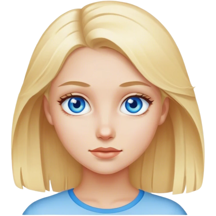 Blonde girl wit blue eyes  emoji