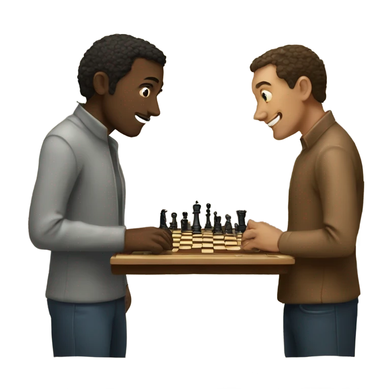 Two guys playing chess emoji