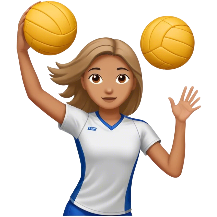 young girl who play volleyball emoji