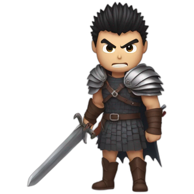 angry berserk guts carrying a huge sword on his shoulder emoji
