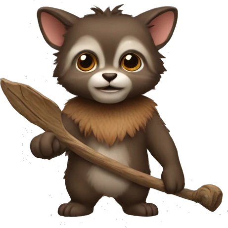 Mapache con pelo marron emoji