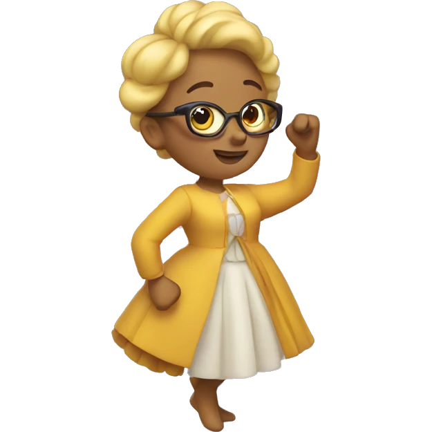 dame qui fait un dab emoji