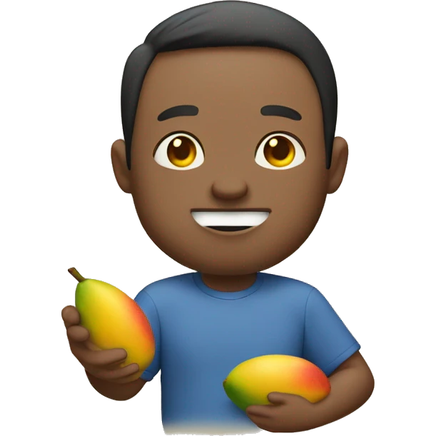 John Pork holding mangoes emoji