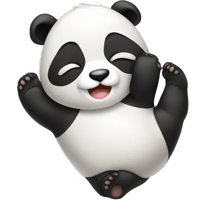 Sleepy Baby panda stretching emoji
