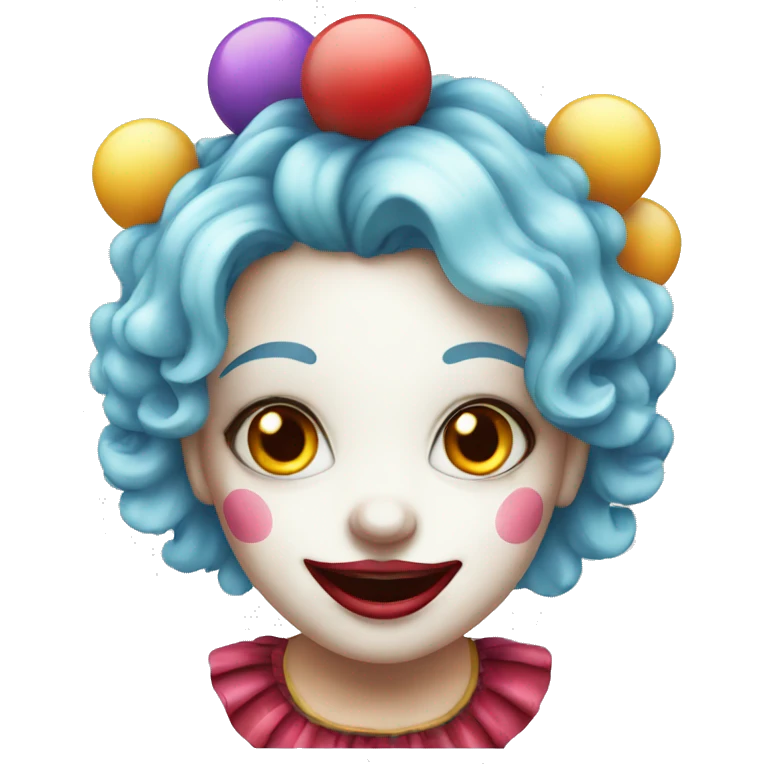 pretty female fairy circus clown  emoji