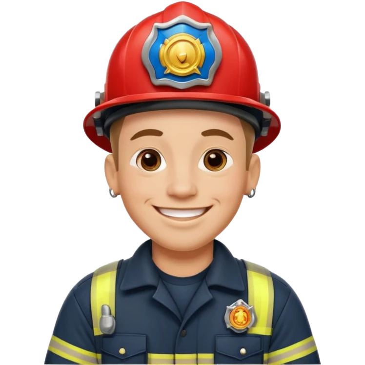 Fireman with very big earrings  emoji