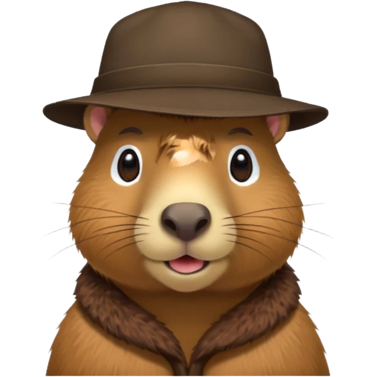 Capibara with a hat emoji