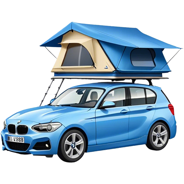 bmw 1 series with roof tent  emoji