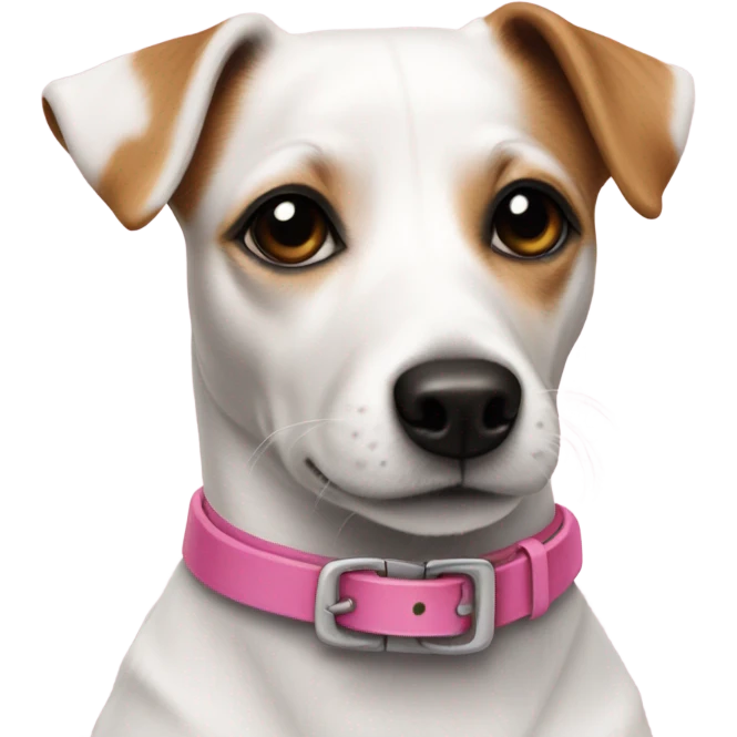 Jack Russels pink collar two emoji