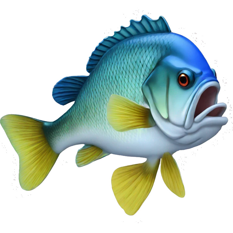 Blue bass emoji