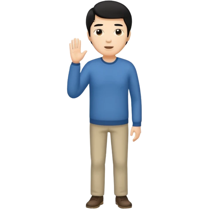 one tall, lean man in his 50s, talking, black hair, asian,  emoji