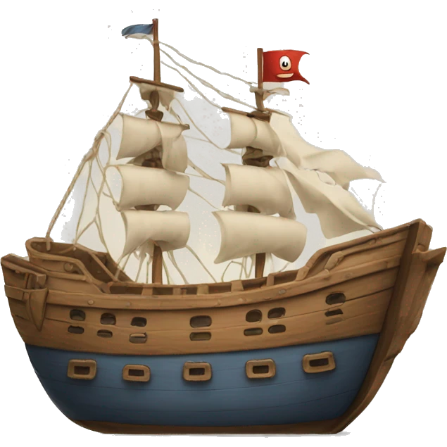 Ship with laughing  face emoji