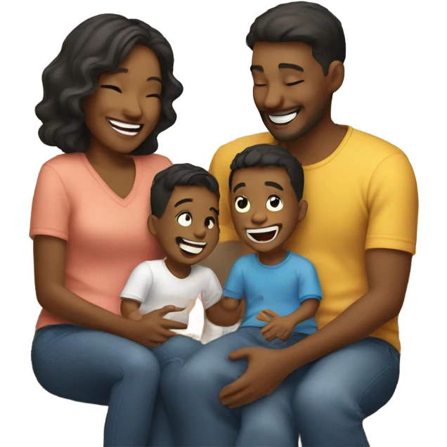family moments with boys and baby emoji
