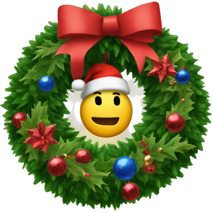 percent on a christmas wreath emoji