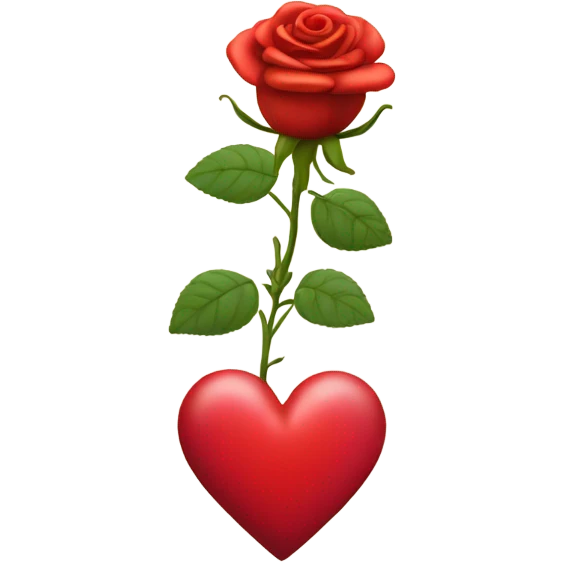 red heart with a rose emoji