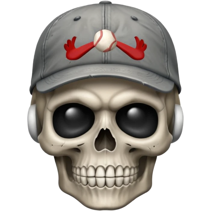 Tête de mort avec casquette emoji