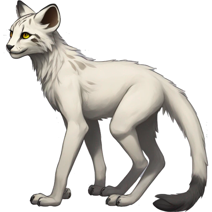 Modern Feral Rare Fantasy Vernid-Trico-species by LiLaiRa, random markings, full body emoji