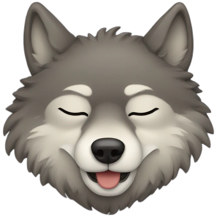 Wolf sleeping emoji