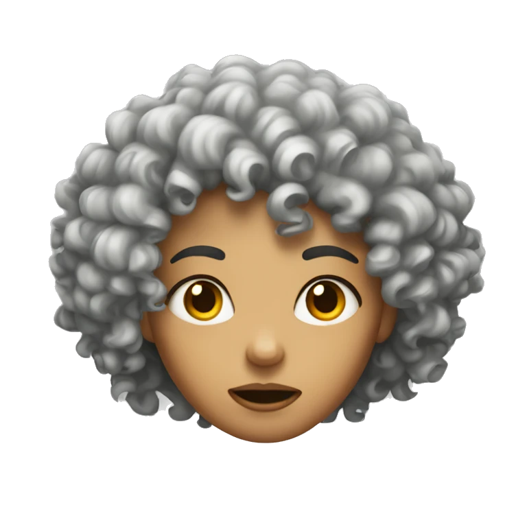 Mad curly haired girl emoji