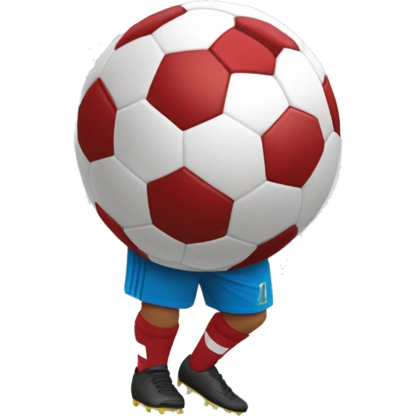 Corazón con los colores de un balón de fútbol  emoji