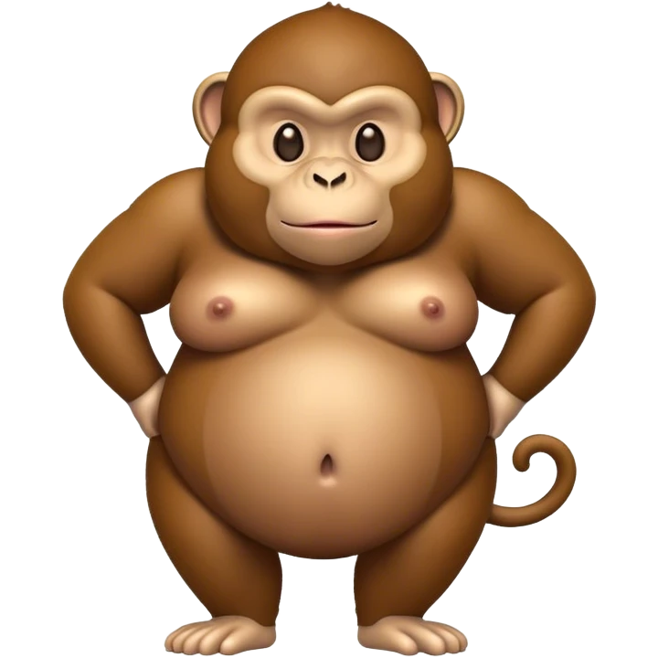 monkey with fat butt emoji