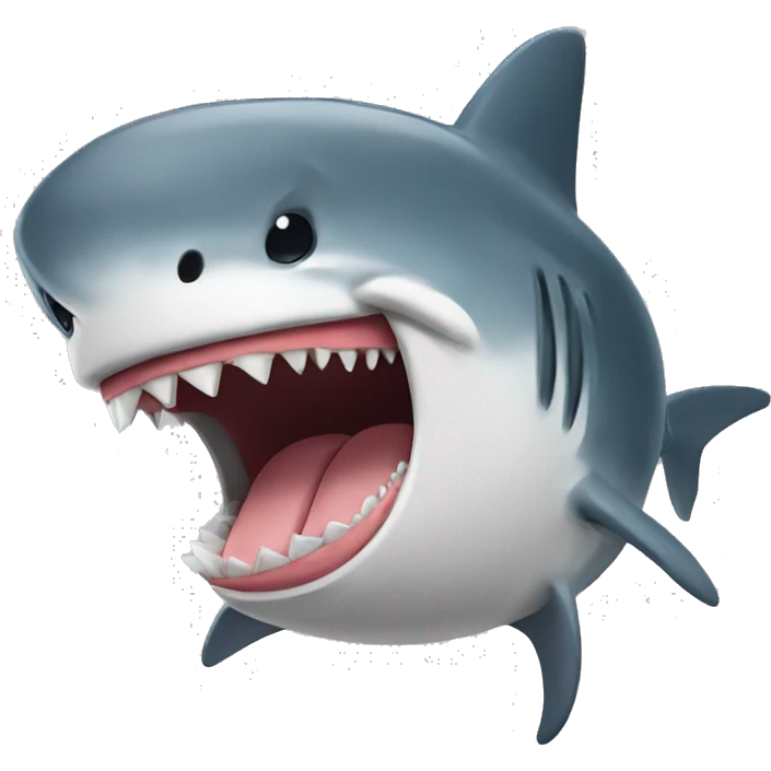 cat tongue out with shark hat emoji