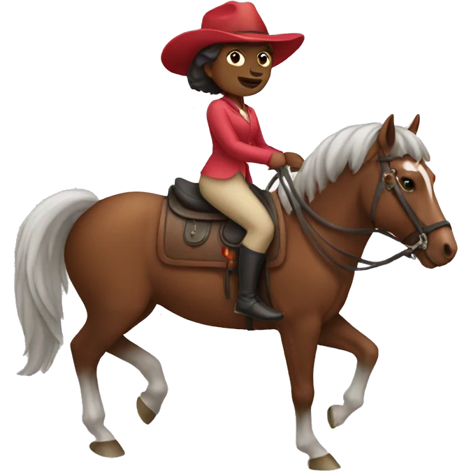 Lady riding a horse emoji