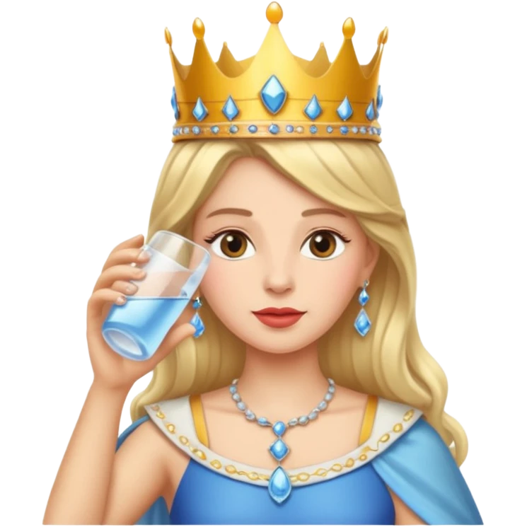 Drinking water queen emoji