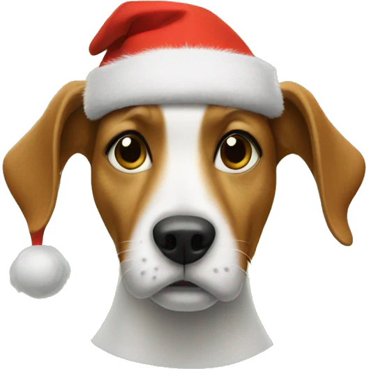 Dog with grinch hat emoji