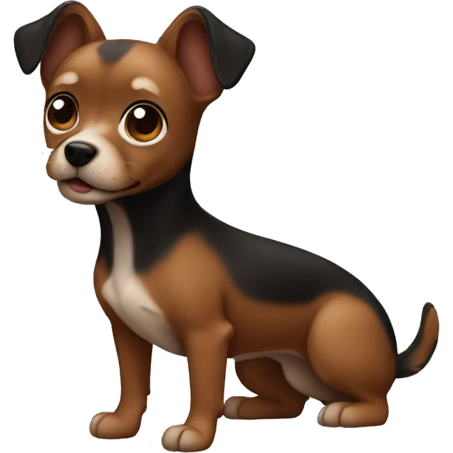 Small dog black and brown emoji