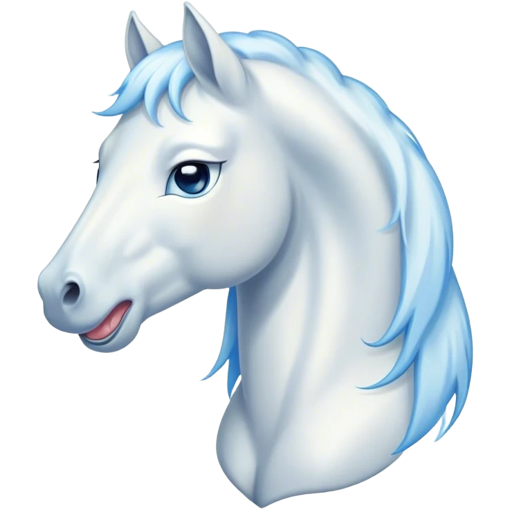 Cinematic Cute Yawning White Horse Portrait Emoji, Head tilted slightly with a dramatic, wide-open yawn, revealing a soft white fur with a subtle shimmer, floppy ears slightly drooping, round blue eyes barely open in drowsy contentment, Simplified yet irresistibly adorable features, highly detailed, glowing with a soft, cozy glow, high shine, relaxed yet expressive, stylized with a touch of whimsy, bright and endearing, soft glowing outline, capturing the essence of a sleepy yet affectionate horse, so drowsy it feels like it could stretch out of the screen and curl up for a nap! emoji