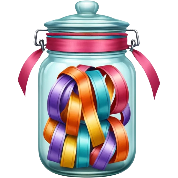 Retro Ribbon Jar emoji