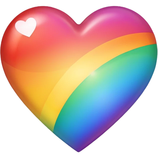 heart with a rainbow gradient emoji