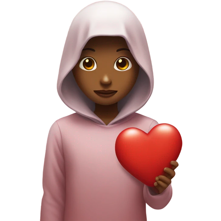 Light red heart no face n a lil shiny emoji