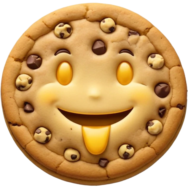 Emoji eating cookie emoji