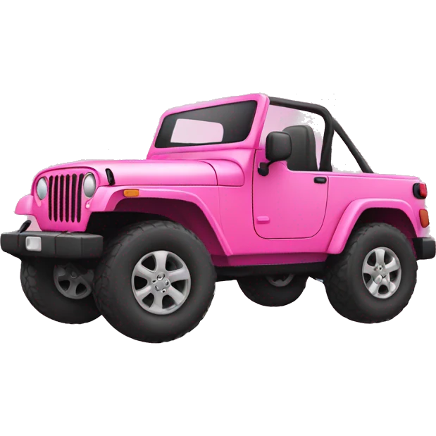 Pink jeep  emoji