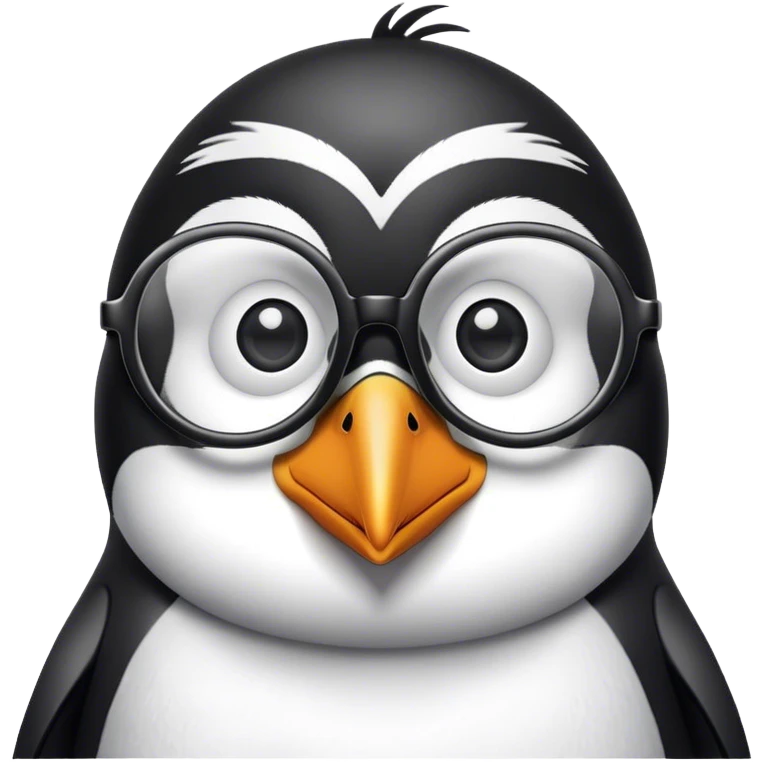 Penguin with glasses emoji