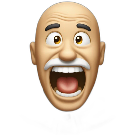 quaker oats man screaming emoji