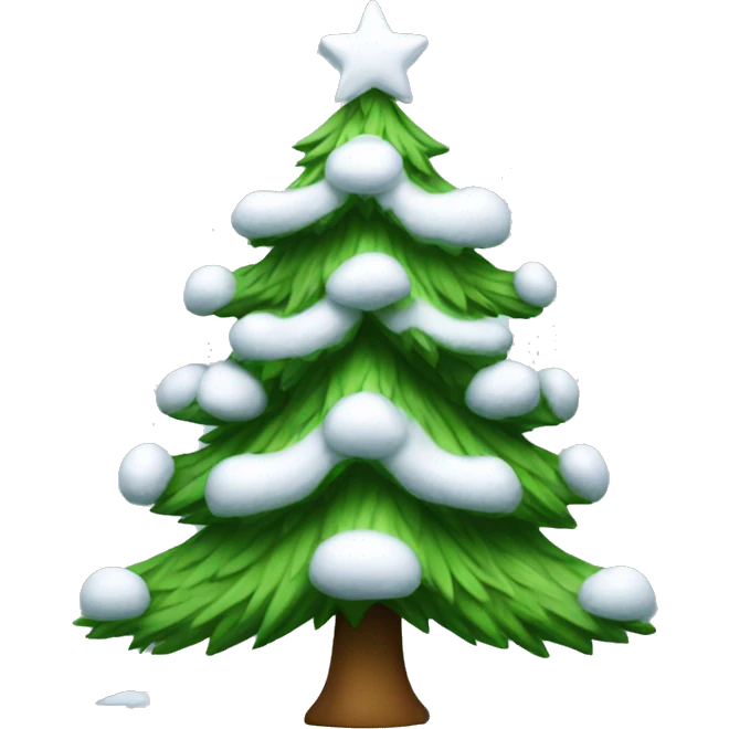 Christmas tree with snow  emoji
