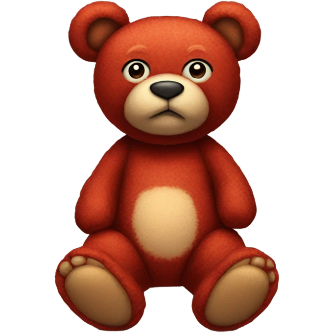 Red teddy bear emoji