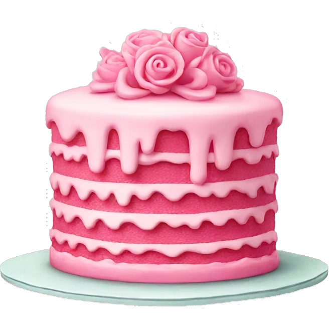 Pink vintage cake emoji