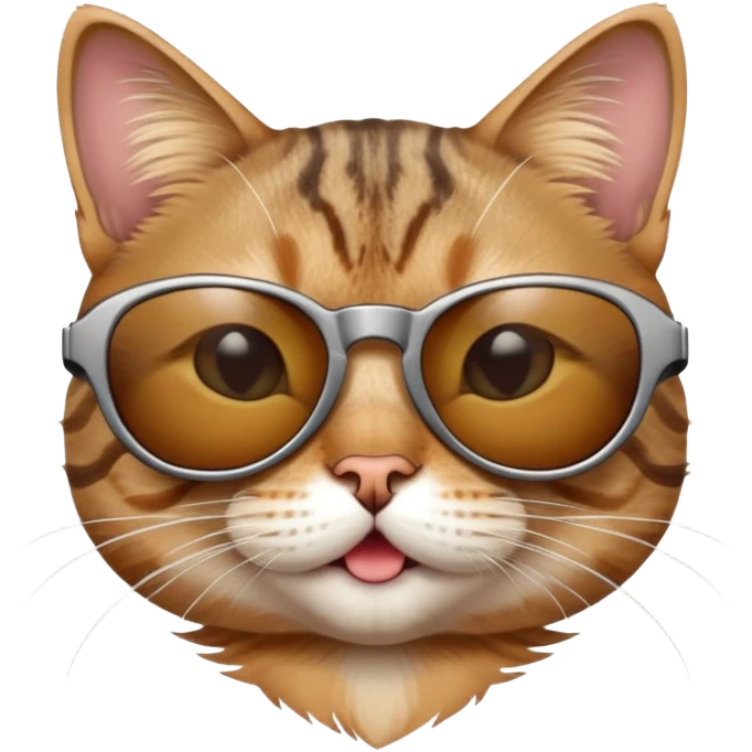 cat wearing sunglasses, playful expression emoji