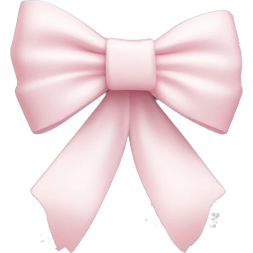 Cute light pink bow sitting on top of a white Christmas tree w/ cross emoji