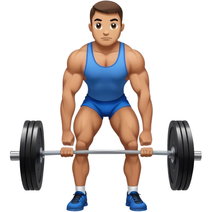powerlifter with blue shorts perfoming deadlift emoji