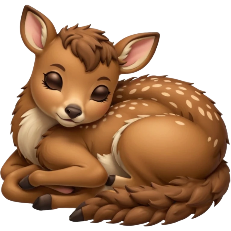 sleeping fawn emoji